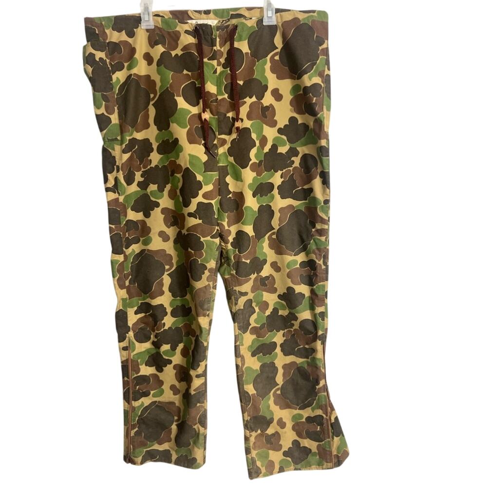 DUXBAK - Men's Vintage Duck Camo Gore-Tex Hunting Pants - Size LARGE - 40x30